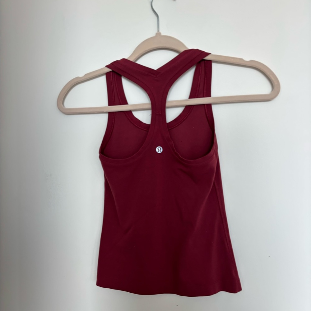 Lululemonwomen's Burgundy Athletic Tank Top View 2